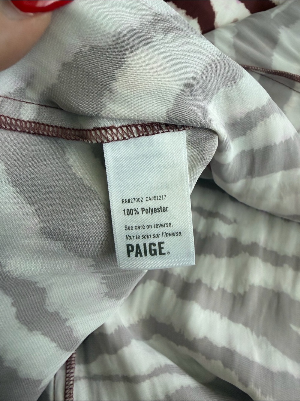 EUC Paige Size 4 Chocolate Satin Zebra Midi Skirt - Picture 7 of 8